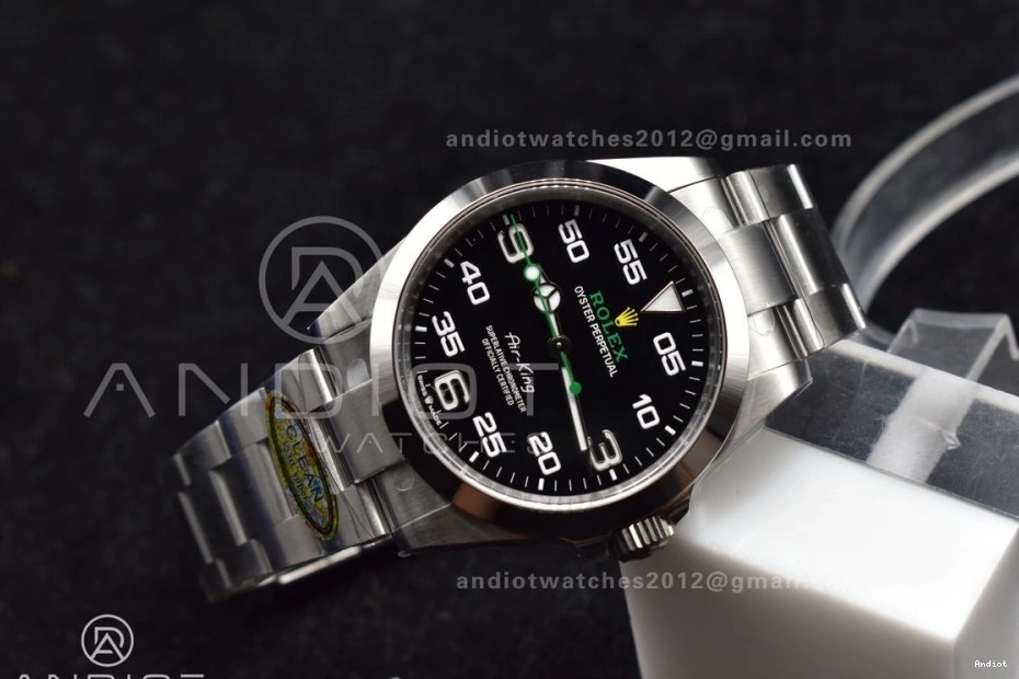 500 1:1 Best Steel Air-King Edition on Dial Black SS Bracelet VR 126900 RelaxedFit 904L Clean 0713